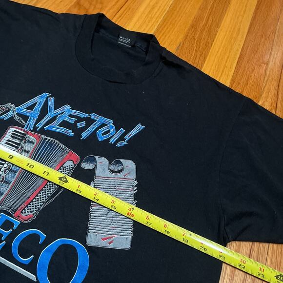 Aye-toi! VTG 90s Single Stitch T Shirt New Orleans Zydeco Screen Stars USA XL - Picture 8 of 8